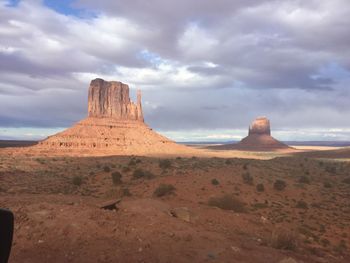 Scenic view of desert against sky