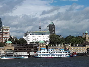 View of buildings against cloudy sky