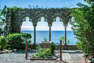 View of gate in sea