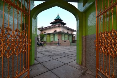 Entrance of building