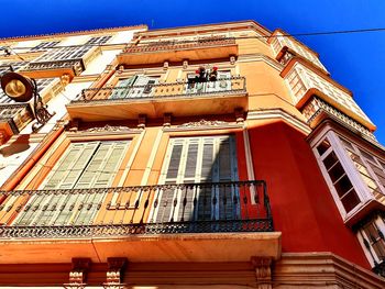 Low angle view of old building against sky