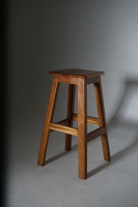 Close-up of wooden chair