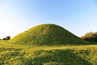 Scenic view of landscape against clear sky