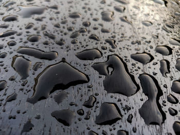 Full frame shot of raindrops on sand