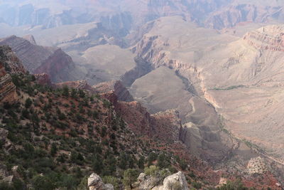 High angle view of rocky mountains