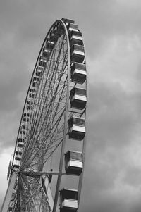 Low angle view of ferris wheel against sky