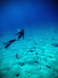 Man swimming in sea