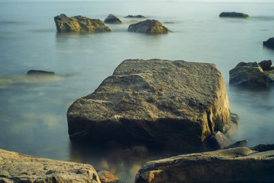 Rock formation on sea shore