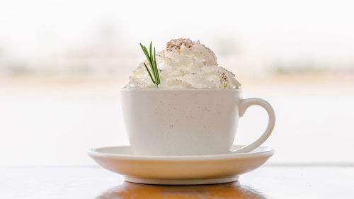 Close-up of coffee on table