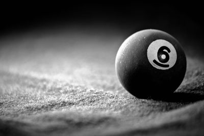 Close-up of ball on table