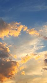 Cumulus clouds in sky