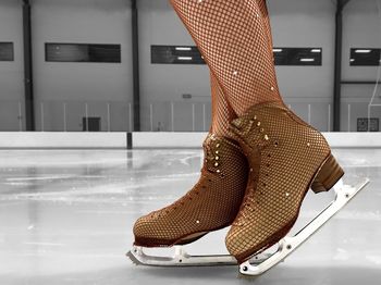 Low section of woman in snow