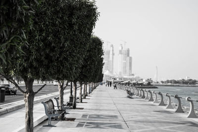 Walkway leading towards city street