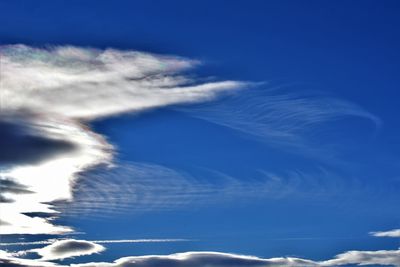 Low angle view of vapor trail in sky