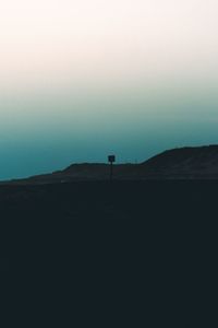 Scenic view of silhouette landscape against sky