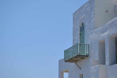 Low angle view of building against clear sky