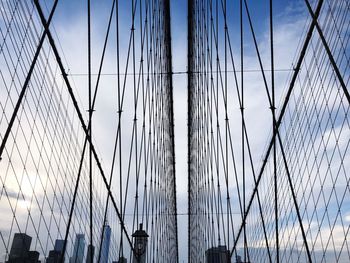 Low angle view of bridge against sky