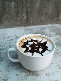 Close-up of coffee on table