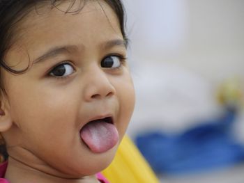 Close-up portrait of cute baby