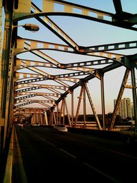 Road passing through bridge