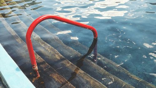 High angle view of swimming pool