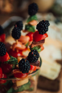 Close-up of raspberries