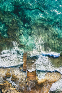 High angle view of sea