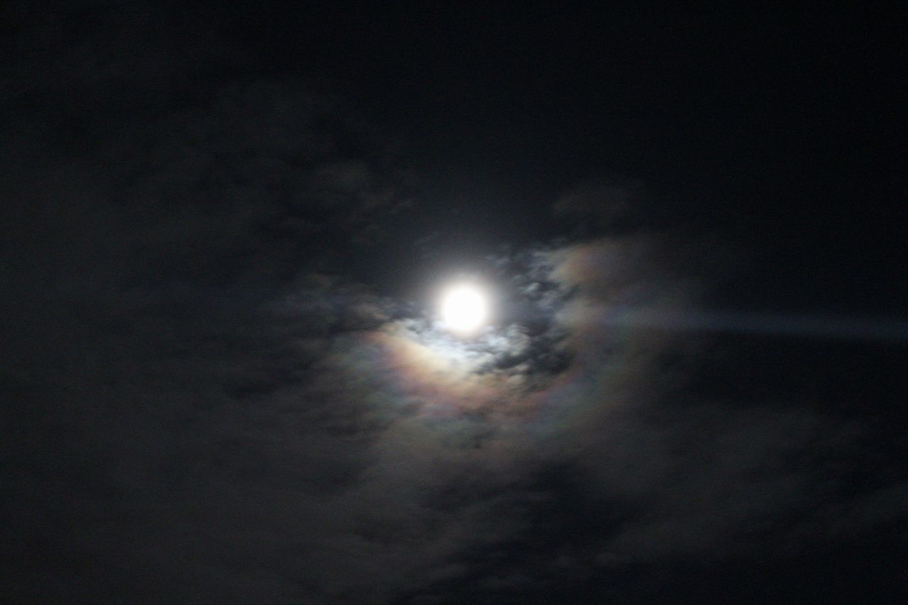 LOW ANGLE VIEW OF MOON AGAINST SKY AT NIGHT