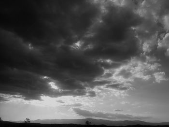 Low angle view of storm clouds in sky