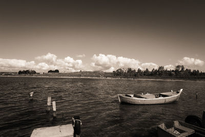 Panoramic view of lake against sky