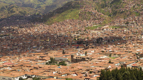 High angle view of townscape