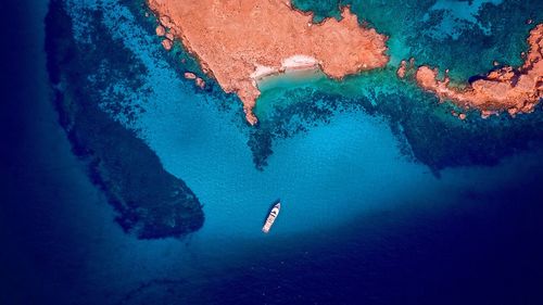 High angle view of water