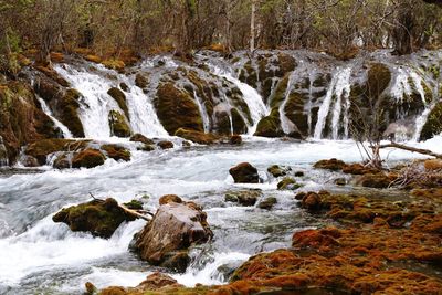 River flowing through rocks