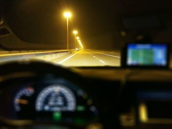 Cars on road at night