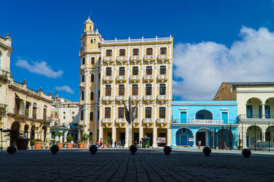 Low angle view of historic building against sky