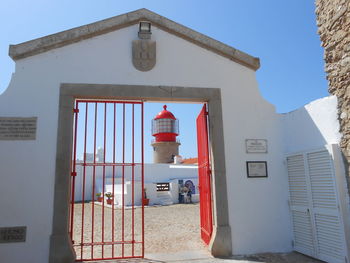 View of building against blue sky