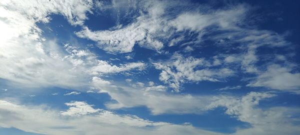 Low angle view of clouds in sky