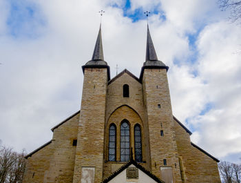 Low angle view of building against sky