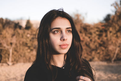 Portrait of a beautiful young woman