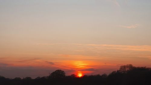 Scenic view of dramatic sky during sunset