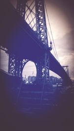 Low angle view of bridge against sky