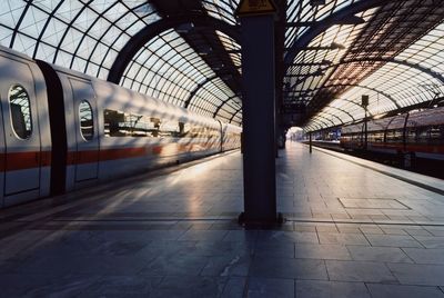 Train at railroad station