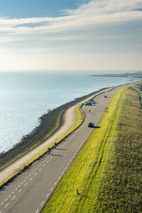 Overview from the wetlands in burgh-haamstede, from the plompe tower. zeeland, the netherlands.