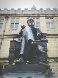 Low angle view of statue of building