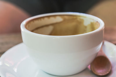 Close-up of coffee on table