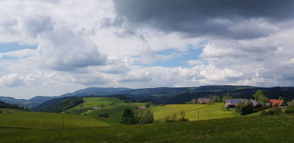 Scenic view of landscape against sky