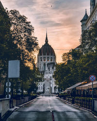 View of cathedral and buildings against sky