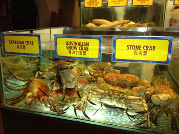 Information sign for sale at market stall