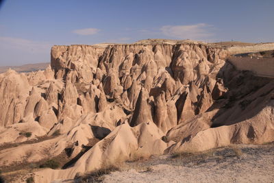 Rock formations against sky