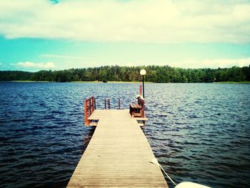 Pier on lake